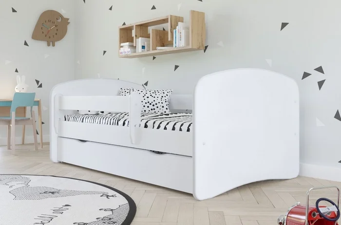 Postel OYERE 200×90 cm s úložným prostorem, bílá