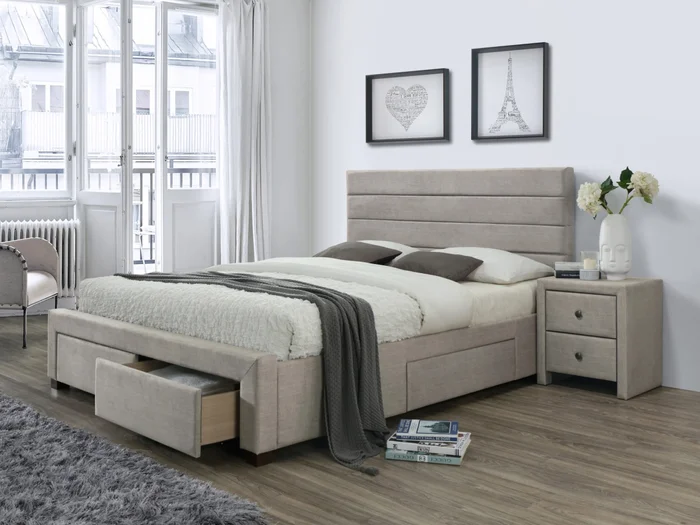 Postel STANGA 160x200 cm béžová