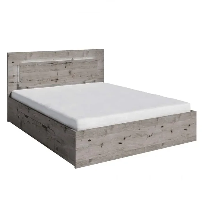 Postel TOGOS 160x200 cm s LED podsvícením – dub Welington