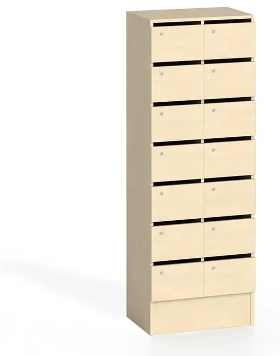 Poštovní skříň s 14 přihrádkami