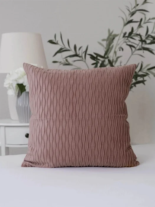 Povlak na polštářek Elena mikroplyš 45x45 cm pudrový
