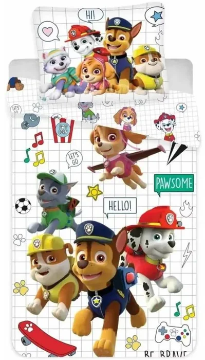 Povlečení Paw Patrol do dětské postýlky 40x60/135x100 cm