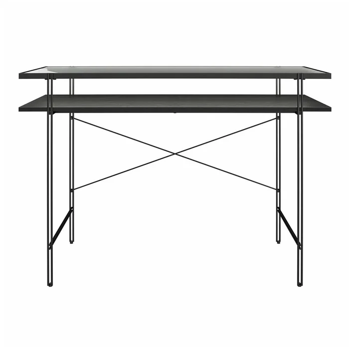 Pracovní stůl Wainwright s elegantní skleněnou deskou 49x108 cm
