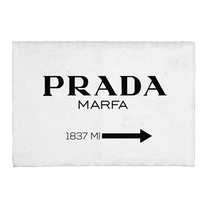 Prada Koupelnová předložka 60x40 cm Bílá a Černá