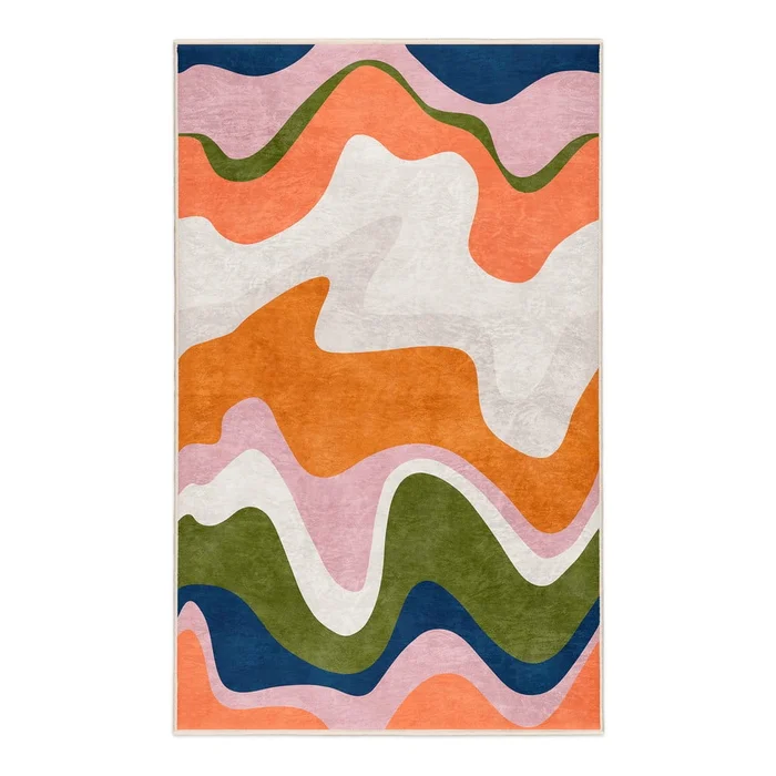 Pratelný koberec 160x230 cm Squiggly Orange