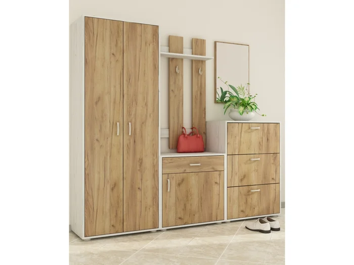 Předsíň LONGFORD Craft bílo-zlatá – 5 let záruky
