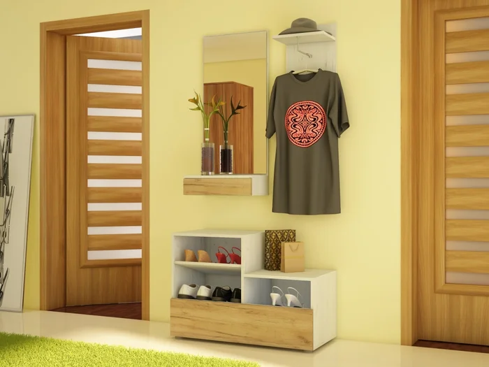 Předsíň XIVA craft bílá a zlatá – 5 let záruky