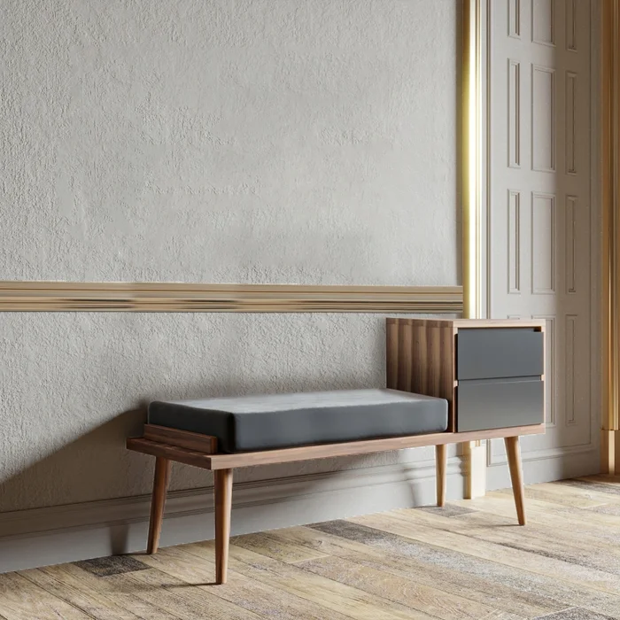 Předsíňová stěna Ashley – ořech/antracit