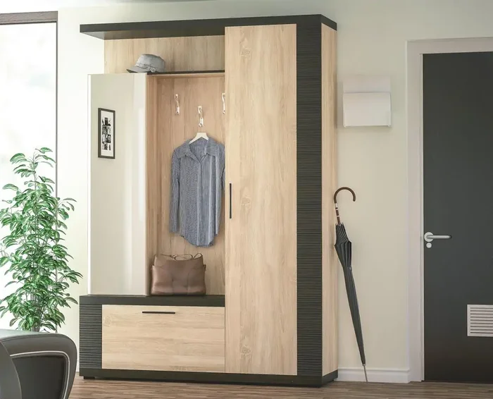 Předsíňová stěna MARK 150 dub sonoma/wenge