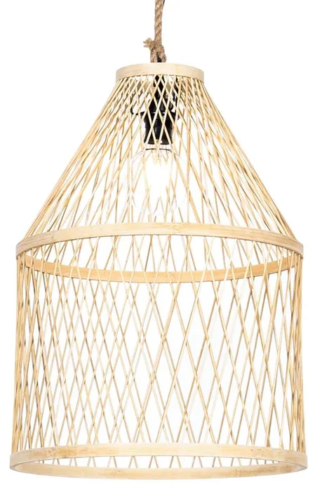 Přírodní ratanové závěsné světlo do zahrady Calamus 40x183,5 cm