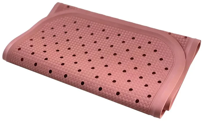 Protiskluzová rohož do vany 96x34 cm růžová