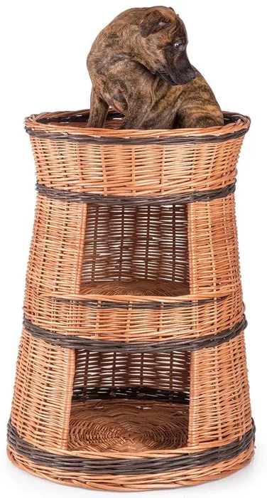 Proutěný domeček pro mazlíčky s více patry