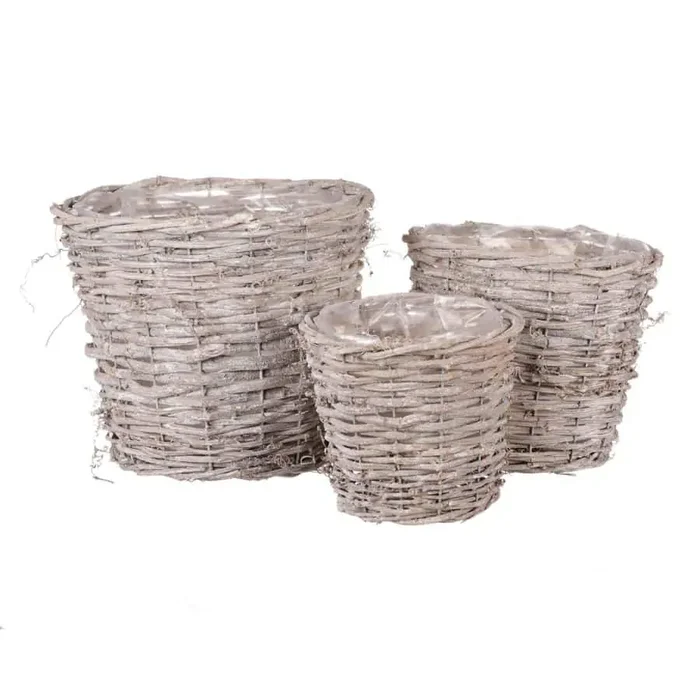 Proutěný obal Réva bělená – sada 3 ks