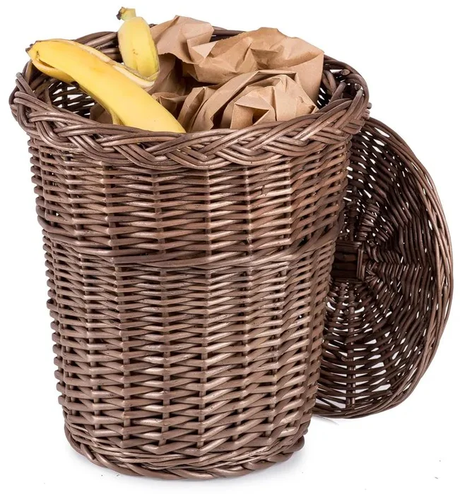 Proutěný odpadkový koš Provence Limpar 30x33 cm