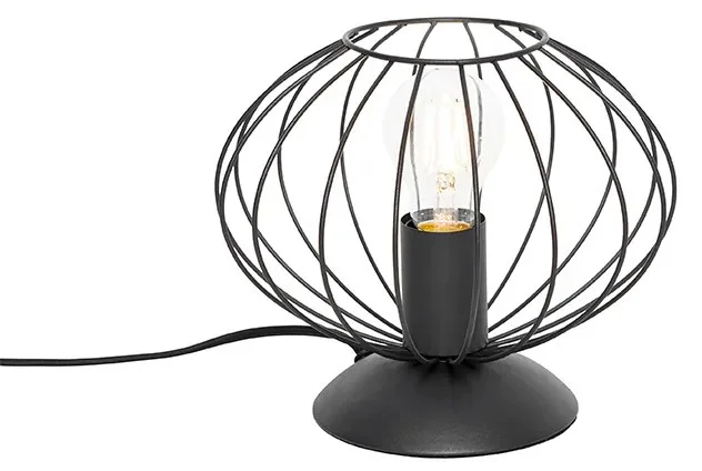 Průmyslová stolní lampa Margarita černá