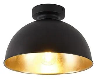 Průmyslové stropní svítidlo Magnax černé a zlaté 28 cm