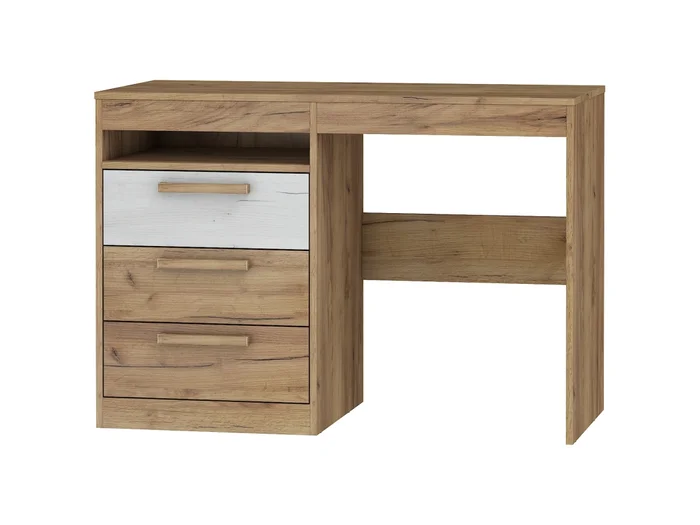 Psací stůl GATTON se šuplíky – craft zlatý / craft bílý