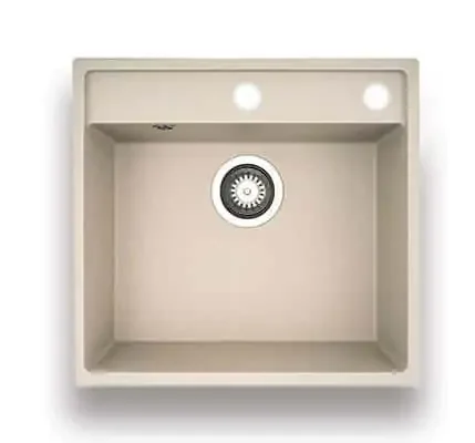 Pyragranitový dřez CAMEA 1B 53×50 vanilla