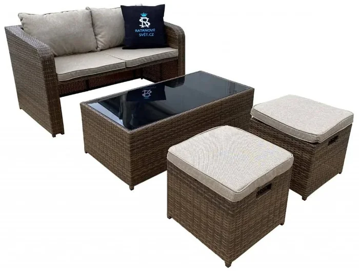 Ratanový balkonový set EMILY III
