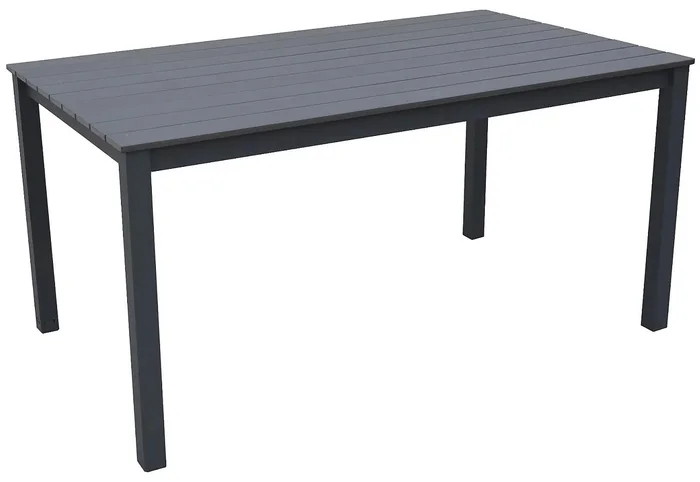 Ratanový zahradní stůl CALVIN 150x90 cm šedý
