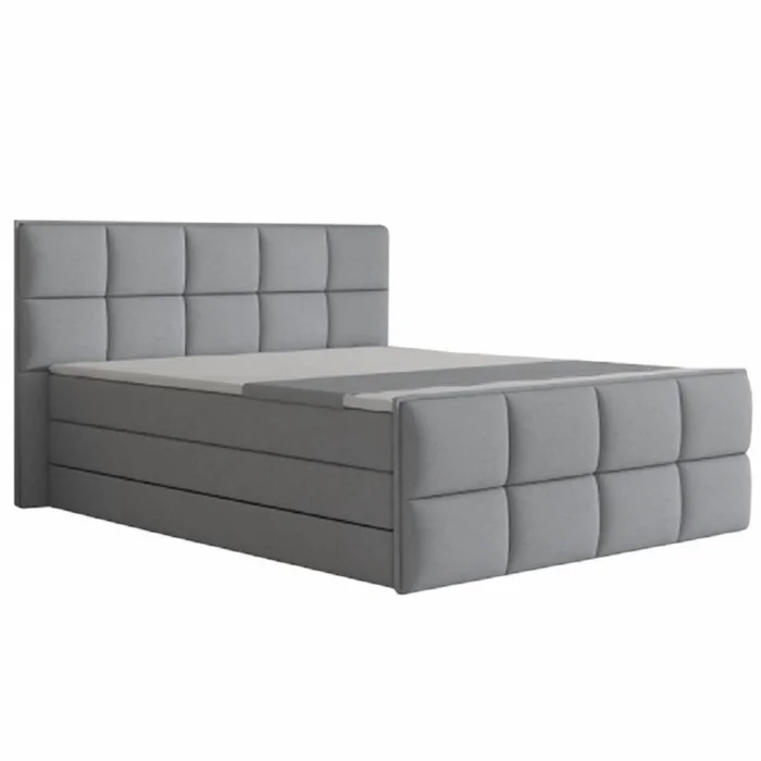 RAVENA Megakomfort Boxspring 160x200 cm, šedá látka