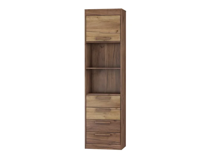 Regál GATTON 1D4S se zásuvkami – craft tobaco / craft zlatý, 5 let záruka