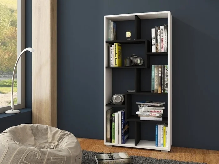 Regál USKON III – bílá/černá