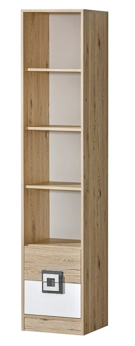 Regál UWARA VI dub jasný / bílá / popel