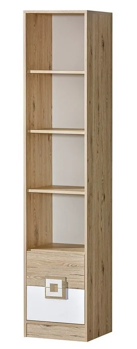 Regál UWARA VI dub jasný/bílá