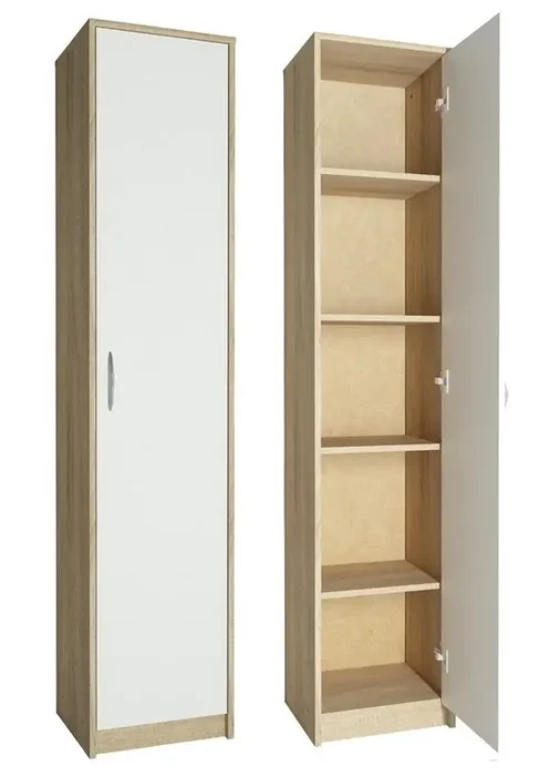 Regálová skříň VERNIO Sonoma/Bílá