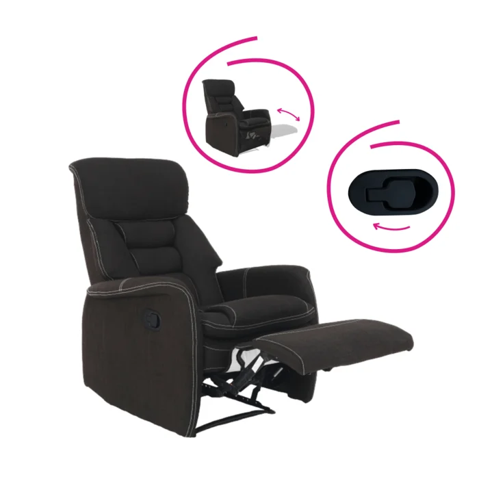 Relaxační křeslo KOMFY, látka