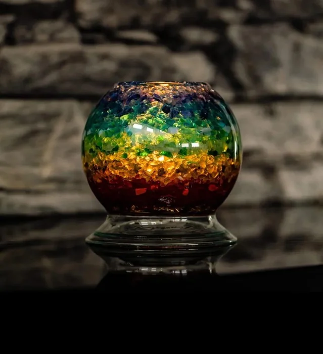 Relaxační Rainbow Svícen ViaHuman 90mm