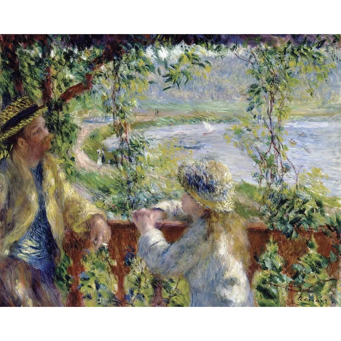 Reprodukce Renoirova obrazu U vody 50x45 cm