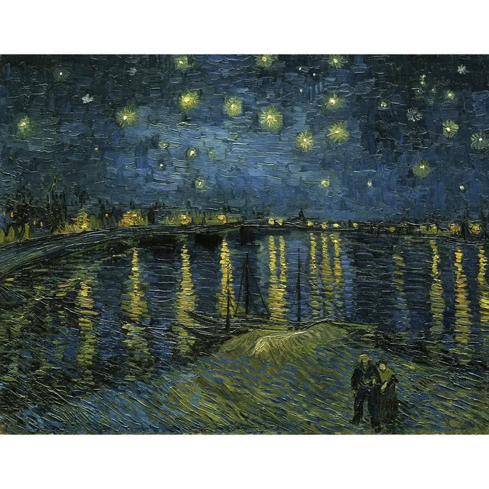 Reprodukce Vincent van Gogh - Hvězdná Noc 90x70 cm