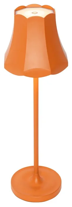 Retro oranžová dobíjecí venkovní stolní lampička IP44