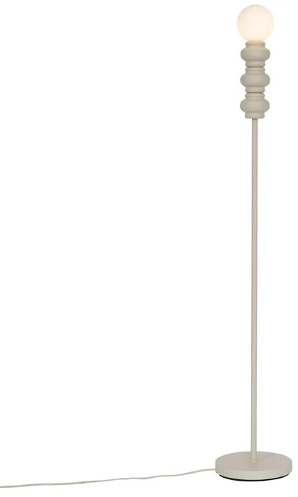 Retro stojací lampa Fedde béžová s matným sklem