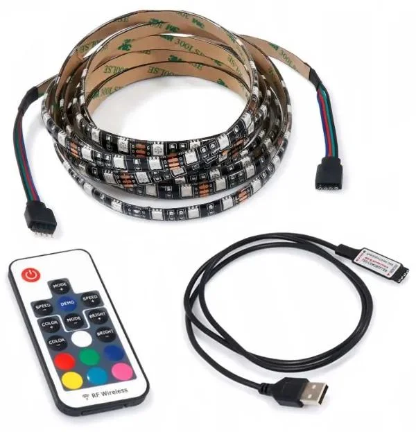 RGB LED pásek 5m s dálkovým ovládáním do TV a PC