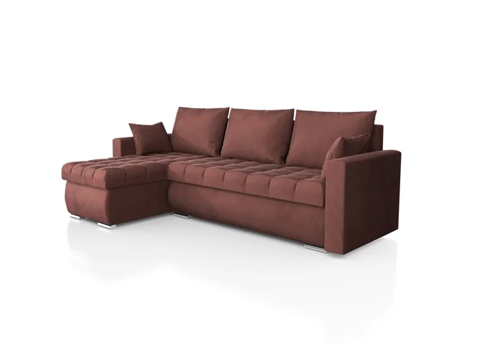 Rohová rozkládací sedačka MIRABILIS – růžová K29