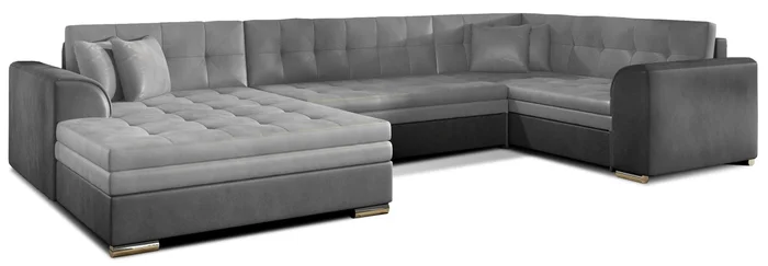 Rohová sedačka ESSLOR, levé provedení, šedá