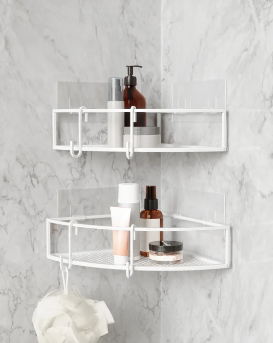 Rohové boxy do sprchy Umbra Cubiko – 2 ks, bílé