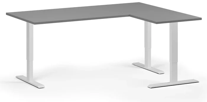 Rohový elektrický stůl 180x140 cm s třemi motory