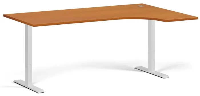 Rohový elektricky výškově nastaviteľný stôl 180x120 cm