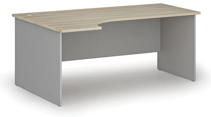 Rohový kancelářský psací stůl PRIMO GREY 180x120 cm levý