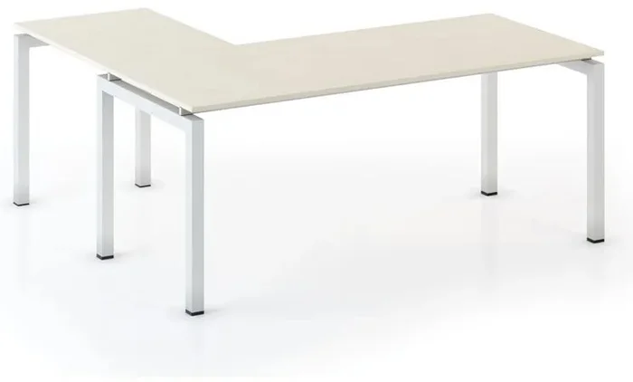 Rohový pracovní stůl PRIMO SQUARE 180x180 cm Bříza