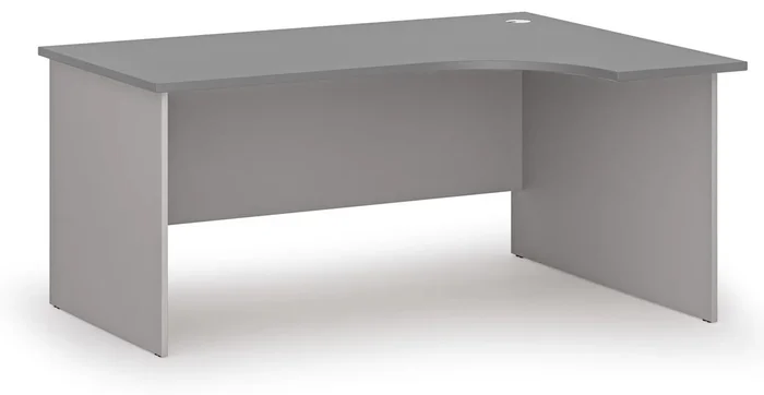 Rohový psací stůl PRIMO šedý 160x120 cm pravý