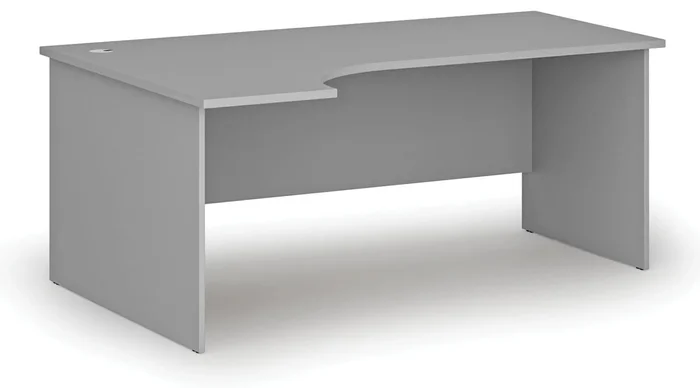 Rohový psací stůl PRIMO Šedý 180x120 cm levý