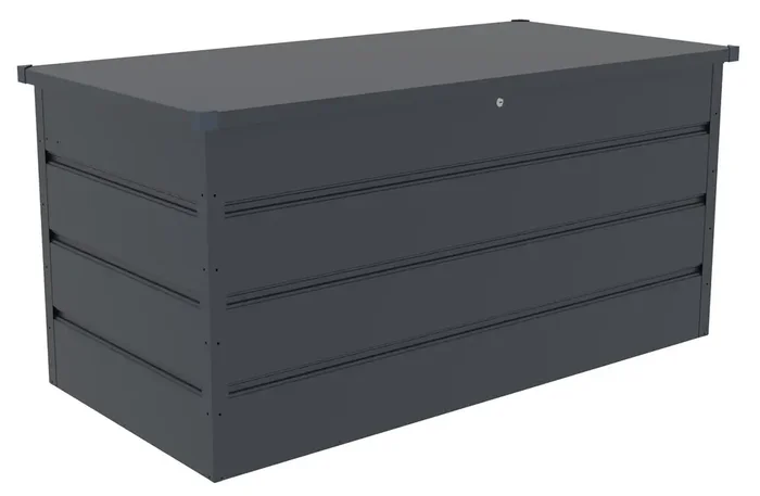 Rojaplast MAX F 1 072 l – tmavě šedý kovový úložný box
