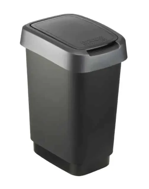 ROTHO Twist 10L odpadkový koš šedý