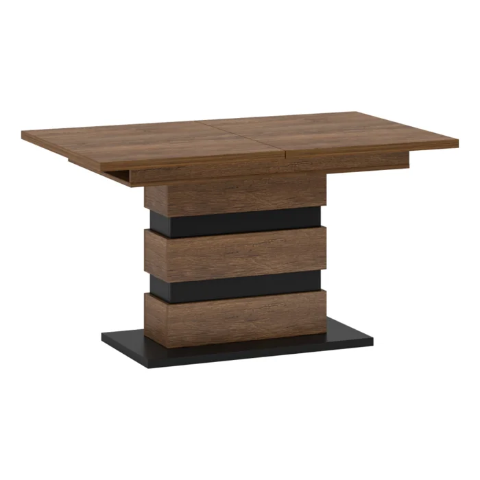 Rozkládací jídelní stůl DELIS S 140–180 × 86 cm, dub bolzano / černá