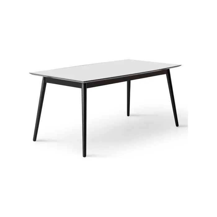 Rozkládací jídelní stůl Meza s bílou deskou a přídavnými deskami 90x165 cm